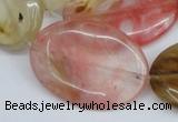 CCY221 15.5 inches 25*35mm oval volcano cherry quartz beads