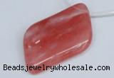 CCY235 Top-drilled 30*50mm marquise volcano cherry quartz beads