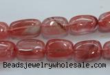 CCY51 15.5 inches 9*15mm nugget cherry quartz beads wholesale