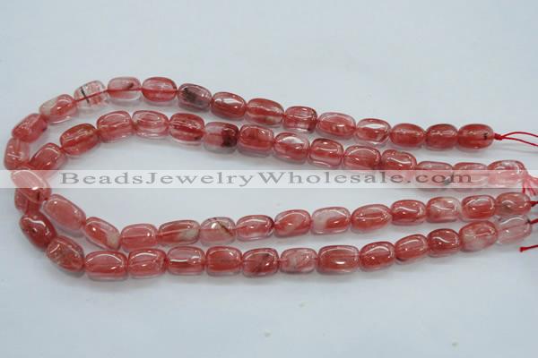 CCY51 15.5 inches 9*15mm nugget cherry quartz beads wholesale