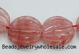 CCY53 15.5 inches 20mm flat round cherry quartz beads wholesale