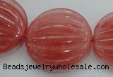 CCY54 15.5 inches 30mm flat round cherry quartz beads wholesale