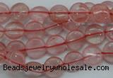 CCY61 15.5 inches 10mm flat round cherry quartz beads wholesale