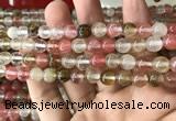 CCY632 15.5 inches 8mm round volcano cherry quartz beads wholesale