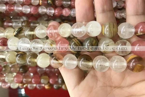 CCY634 15.5 inches 12mm round volcano cherry quartz beads wholesale