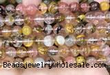 CCY643 15.5 inches 10mm round volcano cherry quartz beads