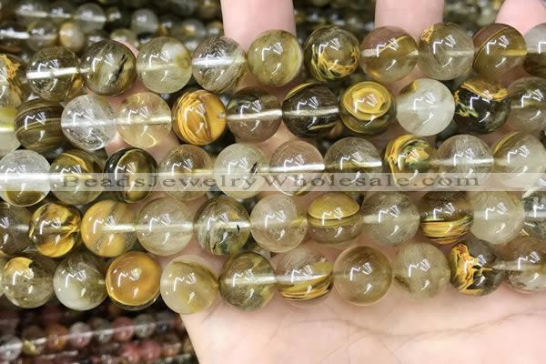 CCY649 15.5 inches 12mm round volcano cherry quartz beads