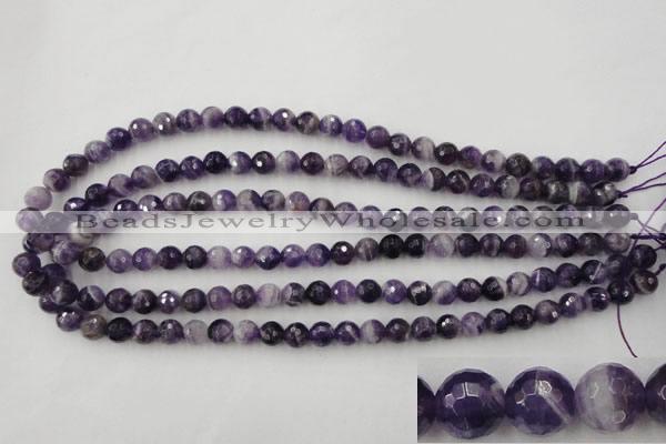 CDA151 15.5 inches 6mm faceted round dogtooth amethyst beads