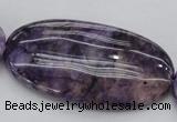 CDA306 15.5 inches 30*60mm oval dyed dogtooth amethyst beads