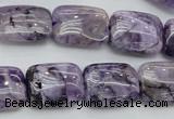 CDA310 15.5 inches 13*18mm rectangle dyed dogtooth amethyst beads