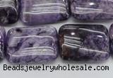 CDA311 15.5 inches 18*25mm rectangle dyed dogtooth amethyst beads