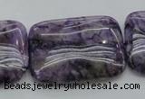 CDA312 15.5 inches 25*35mm rectangle dyed dogtooth amethyst beads