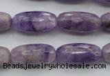 CDA338 15.5 inches 10*22mm faceted drum dyed dogtooth amethyst beads