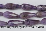 CDA340 15.5 inches 8*20mm faceted teardrop dyed dogtooth amethyst beads