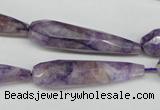 CDA342 15.5 inches 10*40mm faceted teardrop dyed dogtooth amethyst beads