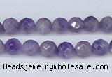 CDA59 15.5 inches 8mm faceted round dogtooth amethyst beads