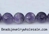 CDA61 15.5 inches 12mm faceted round dogtooth amethyst beads