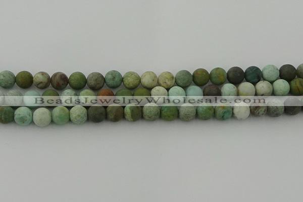 CDB103 15.5 inches 10mm round matte New dragon blood jasper beads