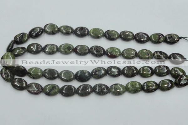 CDB211 15.5 inches 12*16mm oval natural dragon blood jasper beads