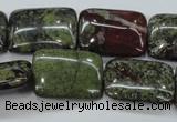 CDB244 15.5 inches 18*25mm rectangle natural dragon blood jasper beads