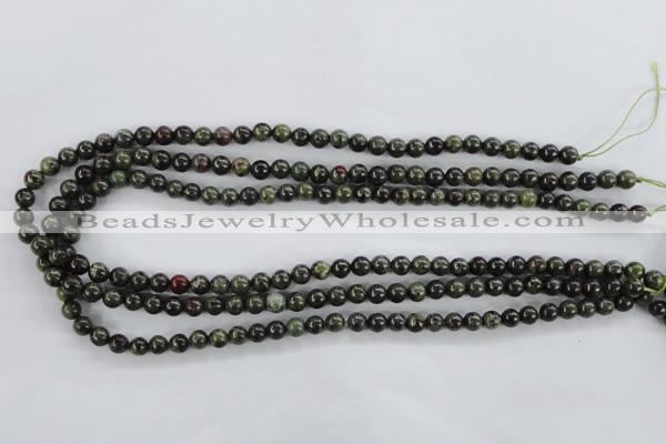 CDB251 15.5 inches 8mm round natural dragon blood jasper beads