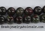 CDB253 15.5 inches 12mm round natural dragon blood jasper beads