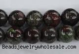 CDB254 15.5 inches 14mm round natural dragon blood jasper beads