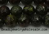 CDB313 15.5 inches 10mm faceted round dragon blood jasper beads