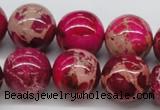 CDE05 15.5 inches 18mm round dyed sea sediment jasper beads