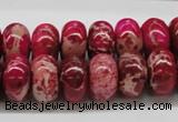 CDE08 15.5 inches 10*16mm rondelle dyed sea sediment jasper beads