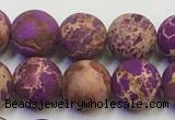 CDE1022 15.5 inches 8mm round matte sea sediment jasper beads