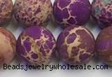 CDE1024 15.5 inches 12mm round matte sea sediment jasper beads