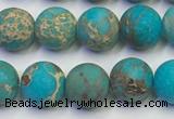 CDE1026 15.5 inches 6mm round matte sea sediment jasper beads