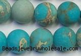 CDE1028 15.5 inches 10mm round matte sea sediment jasper beads