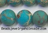 CDE1029 15.5 inches 12mm round matte sea sediment jasper beads