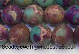 CDE1036 15.5 inches 6mm round matte sea sediment jasper beads