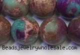 CDE1038 15.5 inches 10mm round matte sea sediment jasper beads