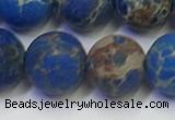 CDE1044 15.5 inches 12mm round matte sea sediment jasper beads