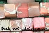 CDE1210 15.5 inches 6mm - 6.5mm cube sea sediment jasper beads