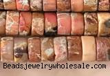 CDE1230 15.5 inches 3*6mm heishi sea sediment jasper beads