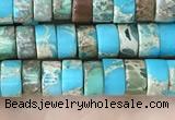 CDE1233 15.5 inches 3*6mm heishi sea sediment jasper beads