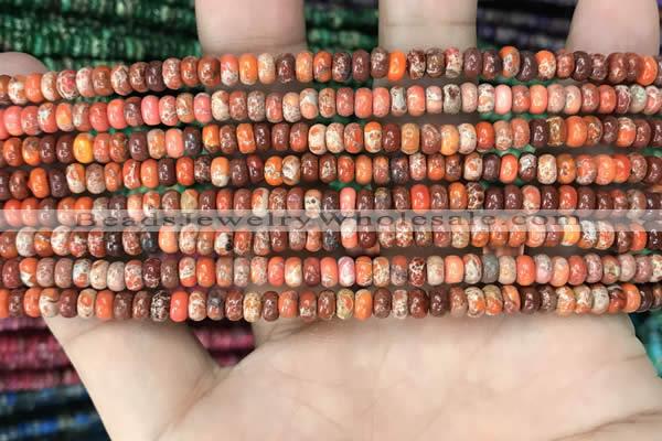 CDE1251 15.5 inches 2.5*4mm rondelle sea sediment jasper beads