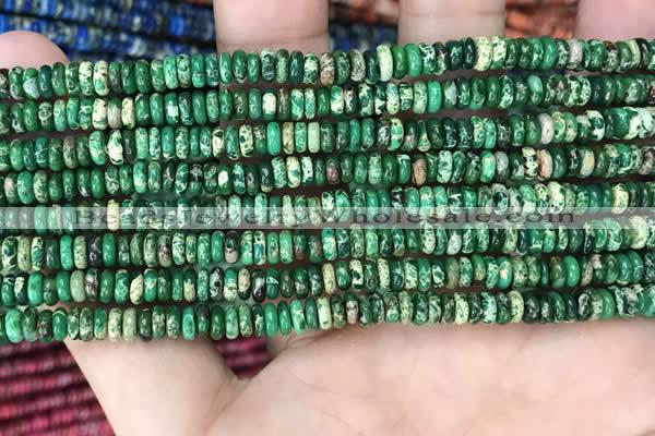 CDE1259 15.5 inches 2*4mm rondelle sea sediment jasper beads