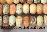 CDE1260 15.5 inches 4*6mm rondelle sea sediment jasper beads