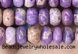 CDE1262 15.5 inches 4*6mm rondelle sea sediment jasper beads