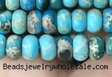 CDE1265 15.5 inches 4*6mm rondelle sea sediment jasper beads