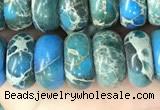 CDE1281 15.5 inches 6*10mm rondelle sea sediment jasper beads