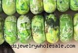 CDE1291 15.5 inches 6*12mm rondelle sea sediment jasper beads