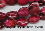 CDE14 15.5 inches 10*14mm oval dyed sea sediment jasper beads