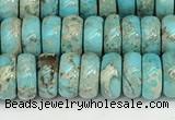 CDE1403 15.5 inches 2.5*6mm rondelle sea sediment jasper beads